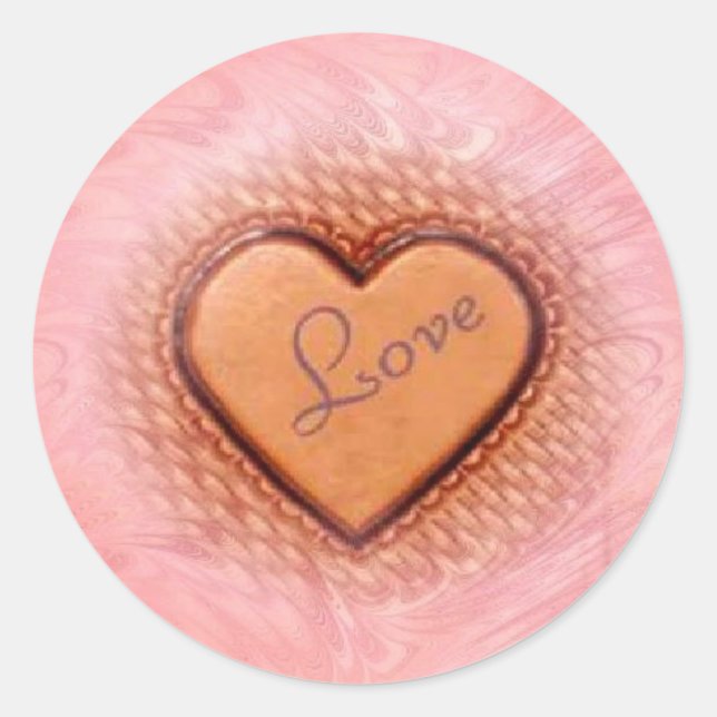Rond Sticker Heart Love (Devant)