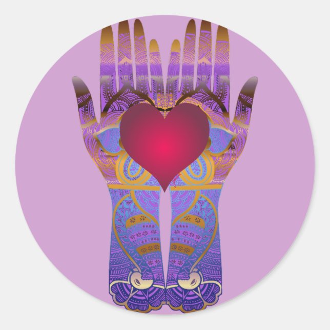 Rond Sticker Heaven Hands (Devant)