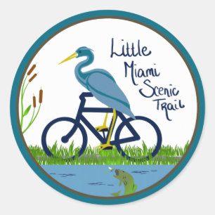 Rond Sticker Heron Little Miami Pittoresque Trail