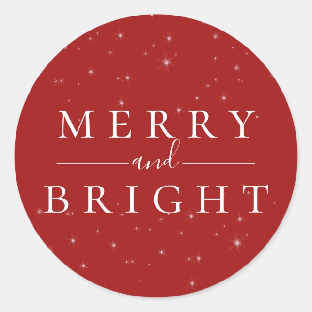 Rond Sticker hiver rouge Vacances (Devant)