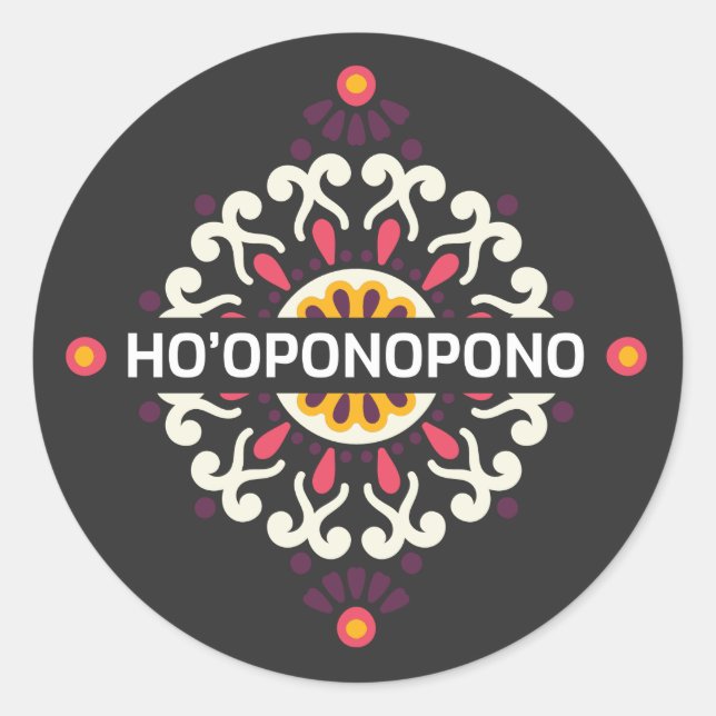 Rond Sticker Ho’oponopono (Devant)