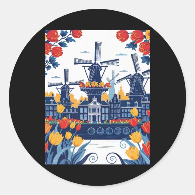 Rond Sticker Holland (Devant)