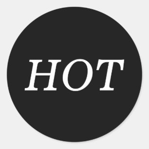 Rond Sticker HOT noir et blanc
