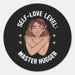 Rond Sticker Hugger Master Niveau d'amour personnel