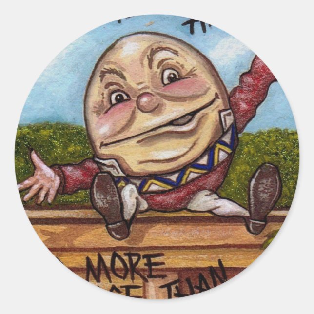 Rond Sticker HUMPTY DUMPTY Alice au pays des merveilles (Devant)