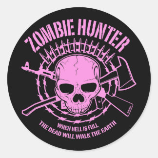 Rond Sticker Hunter Zombie