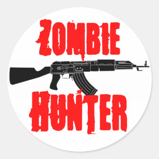 Rond Sticker Hunter Zombie
