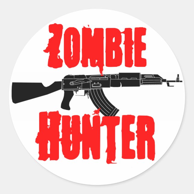 Rond Sticker Hunter Zombie (Devant)