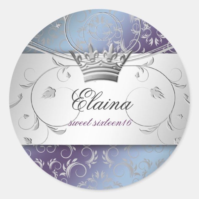 Rond Sticker Hydrangea Divin 311-Argent (Devant)