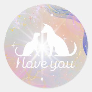 Rond Sticker "I Love You"