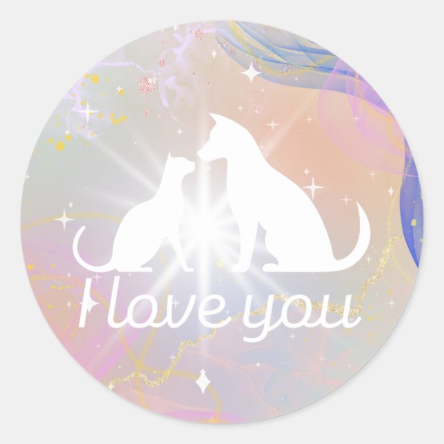 Rond Sticker "I Love You" (Devant)