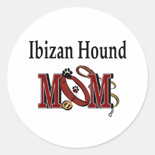 Rond Sticker Ibizan Hound (Devant)