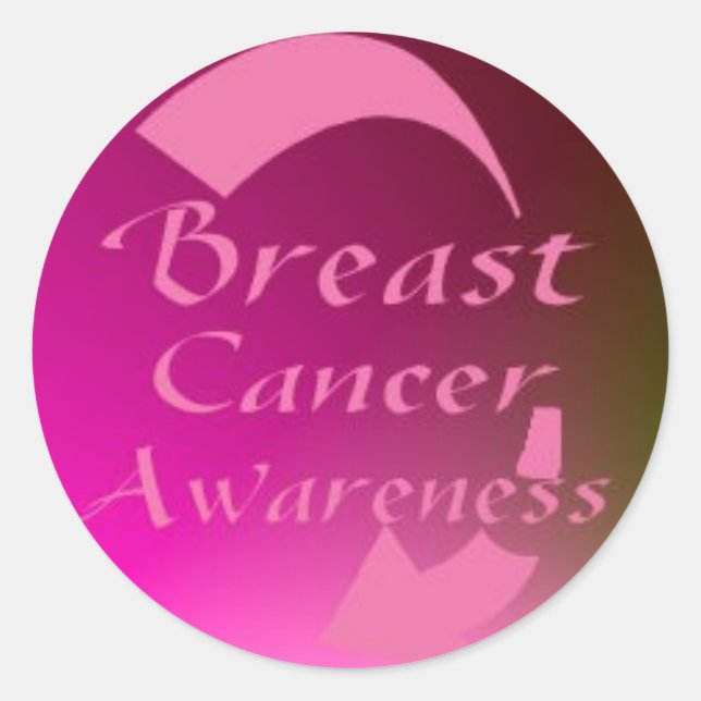 Rond Sticker III Sensibilisation au cancer du sein (Devant)