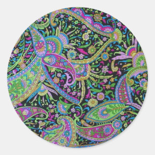 Rond Sticker Imaginaire Paisley