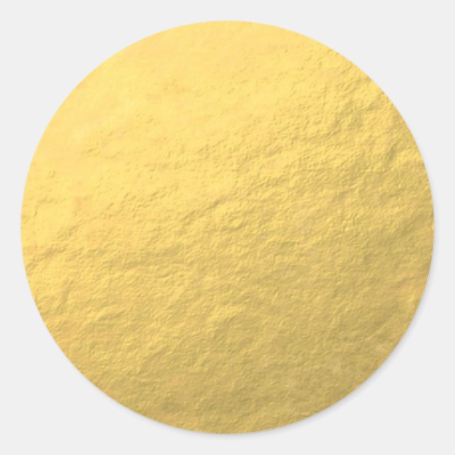 Rond Sticker imprimé Faux Gold Foil (Devant)