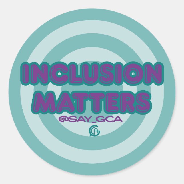 Rond Sticker Inclusion Matters (Devant)