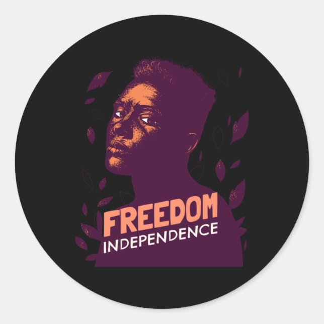 Rond Sticker Indépendance Et Liberté (Devant)