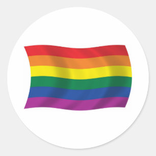 Rond Sticker indicateur de mouvement gay pride