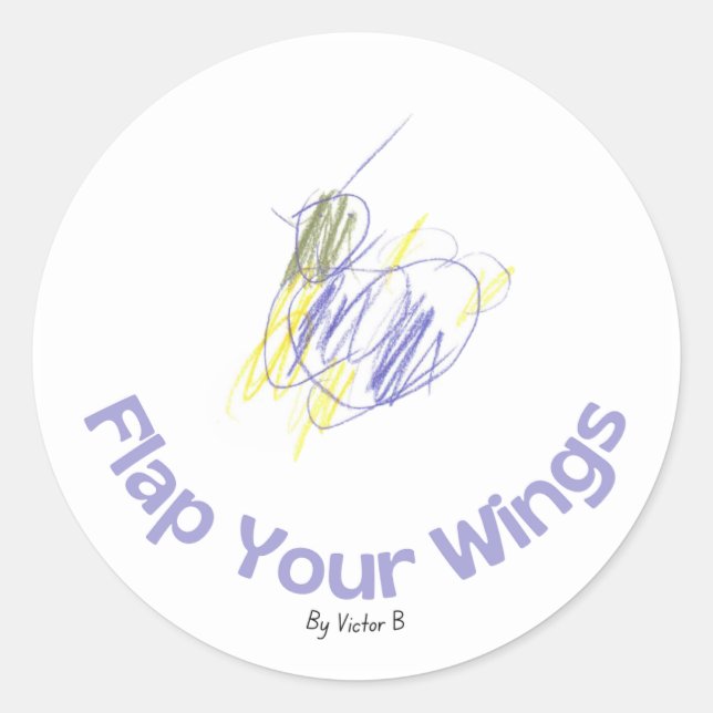 Rond Sticker Inspirationnel de vos ailes (Devant)