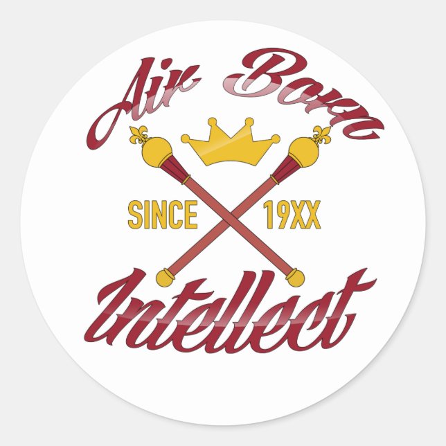ROND STICKER INTELLECT NÉS À L'AIR (Devant)