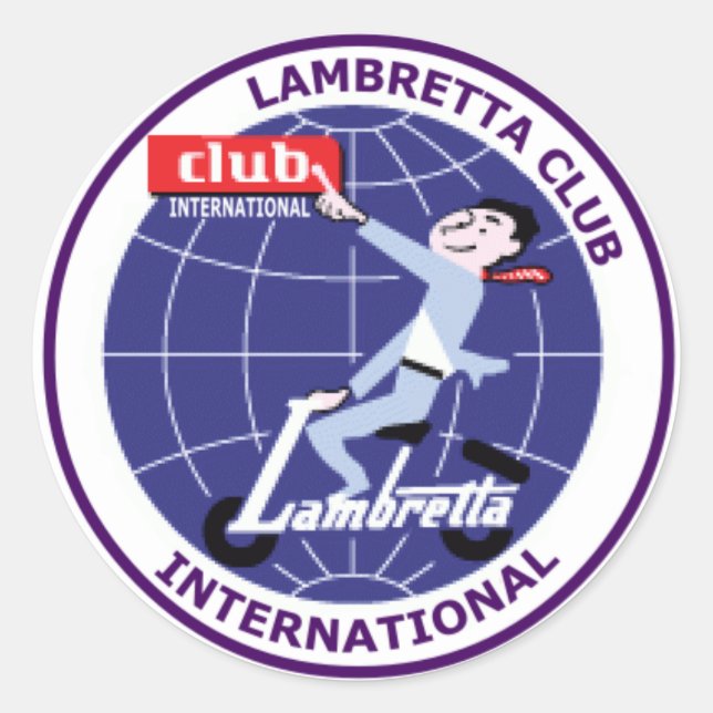 Rond Sticker International Club Lambretta Set 6 (Devant)