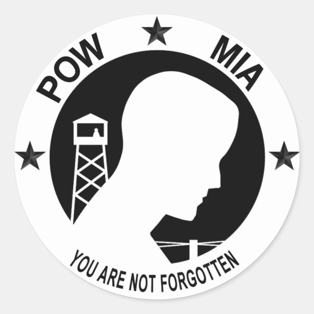 Rond Sticker inversé POW MIA (Devant)