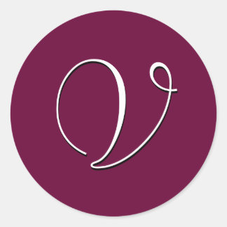 Rond Sticker Invitation Monogramme personnalisable