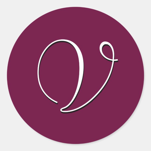 Rond Sticker Invitation Monogramme personnalisable (Devant)