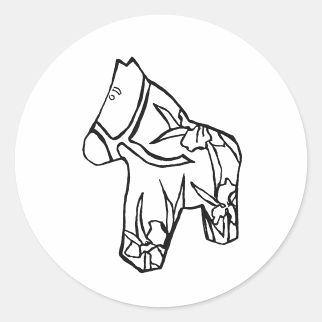 Rond Sticker Iris Horse # 2 (Devant)