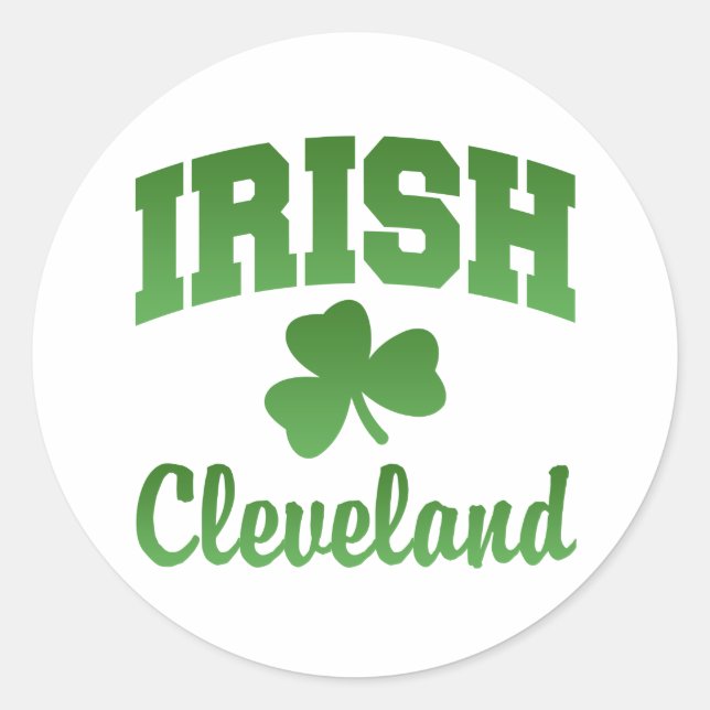 Rond Sticker irlandais Cleveland (Devant)
