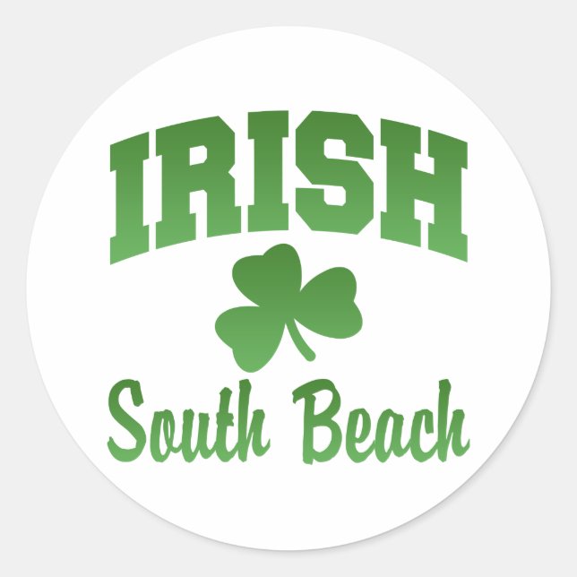 Rond Sticker irlandais de South Beach (Devant)