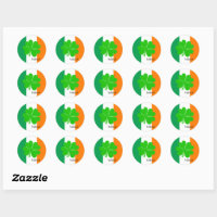 Sticker irlandais, trèfle, drapeau irlandais /fans
