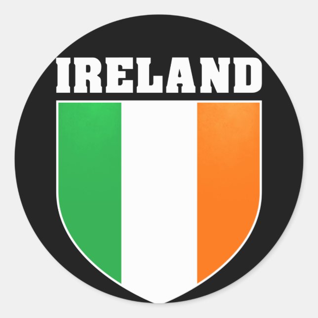 Rond Sticker Irlande Shield (Devant)