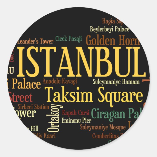 Rond Sticker ISTANBUL (Devant)
