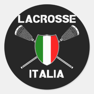 Rond Sticker Italia Drapeau de crosse