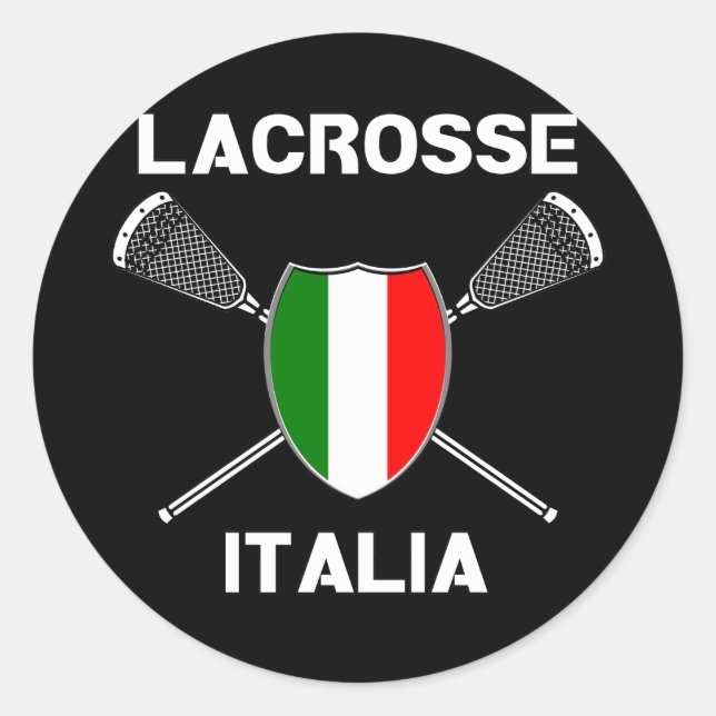 Rond Sticker Italia Drapeau de crosse (Devant)