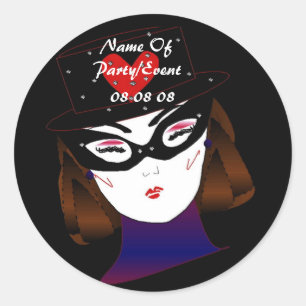 Rond Sticker "It's My Party I" - Personnalisable