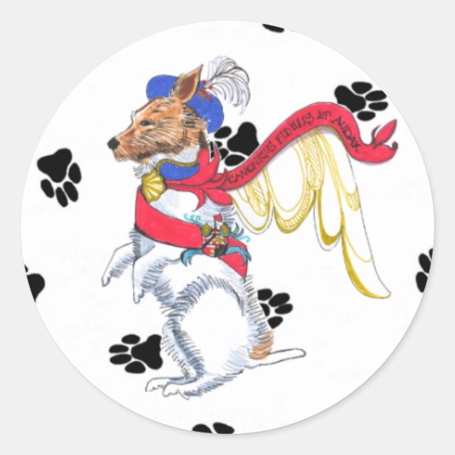 Rond Sticker Jack Russell des Anges de Gulliver (Devant)