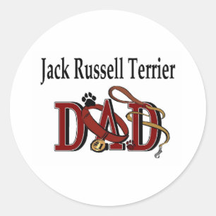 Rond Sticker Jack Russell Terrier Papa