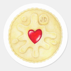 Rond Sticker Jammie Dodger Biscuit