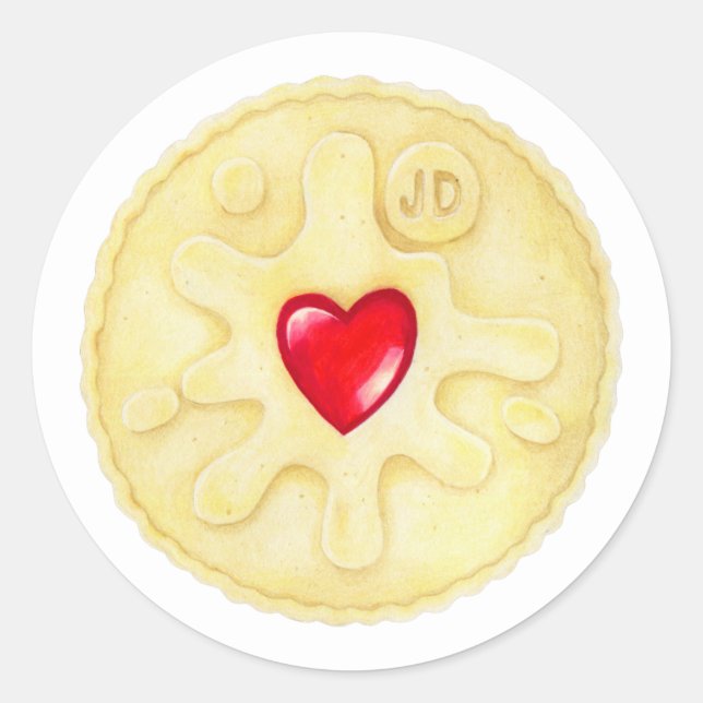 Rond Sticker Jammie Dodger Biscuit (Devant)