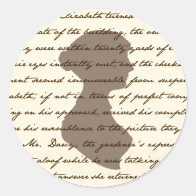 Rond Sticker Jane Austen (Devant)
