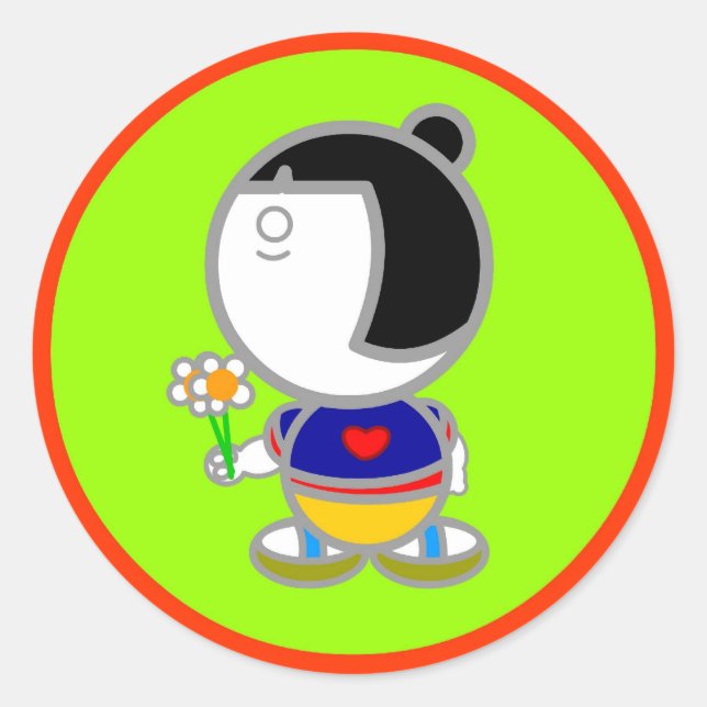 Rond Sticker JAPON GIRL (Devant)