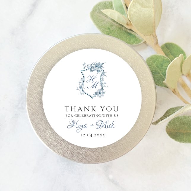 Rond Sticker Jardin Français Bleu VICTORIA (Créateur téléchargé)