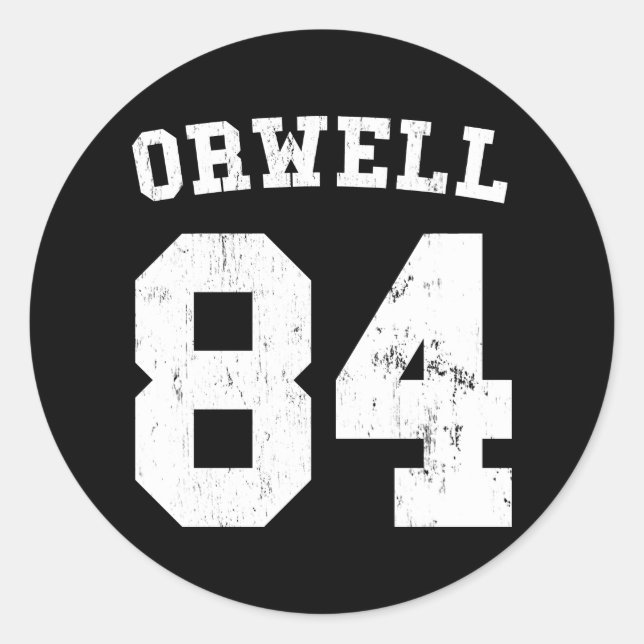 Rond Sticker Jersey George Orwell 1984 (Devant)