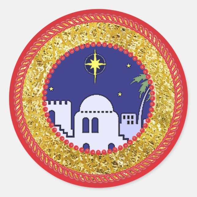 Rond Sticker Jesse Tree Town of Bethlehem #2 (Devant)