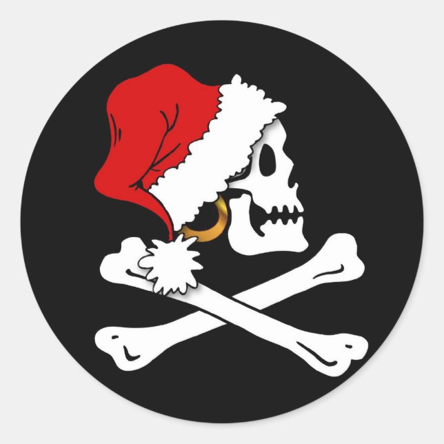 Rond Sticker Jolly Kris Kringle Roger (Devant)