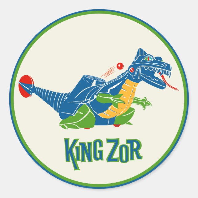 Rond Sticker Jouet King Zor vintage (Devant)