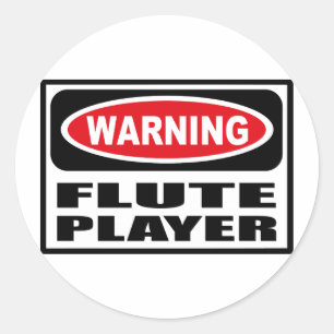 Rond Sticker JOUEUR DE FLUTE