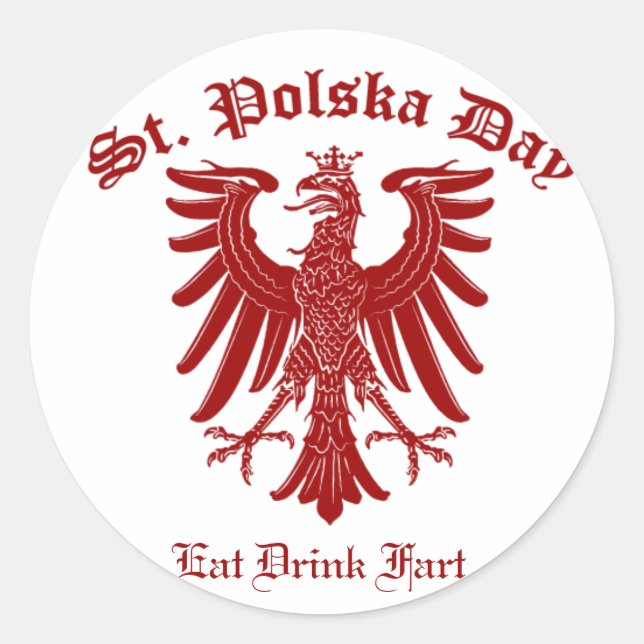 Rond Sticker Jour Polska (Devant)